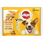 Pedigree Pouch Yaş Köpek Maması Etli 4*100 Gr.