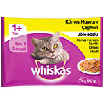 Whiskas Pouch Multipack Yaş Kedi Maması Kümes Hayvanı Etli 4*100 Gr.