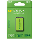 GP ReCyKo GP20R8HEMTR-2GB1 9 Volt 200 mAh Şarj Edilebilir Pil