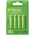 GP ReCyKo GP130AAHCE 1300 Series 1300 mAh AA 4'lü Şarj Edilebilir Pil