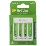 GP ReCyKo E411 Şarj Cihazı + 1000 Series 4 Adet 950 mAh AAA Şarj Edilebilir Pil