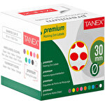 Tanex 30 mm Nokta Etiketi Kırmızı 1 Rulo 2000'li
