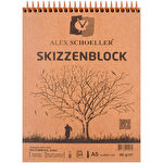 Alex Schoeller Spiralli Eskiz Blok A5 90 gr 60 Yaprak Kraft