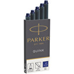 Parker Pk Quink Kartuş Mavi Renk 5'li Paket
