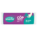 Smarter Çöp Torbası Orta Boy 55 cm x 60 cm Yeşil 15'li Paket  Smarter Çöp Torbası Orta Boy 55 cm x 60 cm Yeşil 15'li Paket