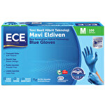 Ece Plastik Yeni Nesil Hibrit Pe Mavi Eldiven Orta 100'lü