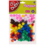 BuBu Ponpon 1 cm Karışık Renk 100'lü Paket