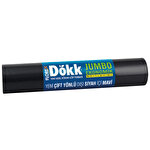 Florex Yeni Nesil Dökme Çöp Torbası Jumbo Boy 80 cm x 110 cm Ekonomik V Katlama Siyah 20'li Paket