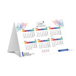 Renkli Çizgili V1 21x14,5 Üçgen Masa Takvimi