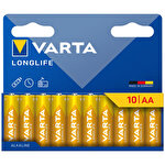Varta Longlife Alkalin AA Kalem Pil 10'lu Paket