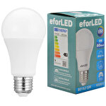 Eforled E27 Led Ampül 6500K Beyaz Işık 9 Watt - 60 Watt