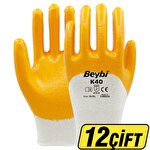 Beybi K40 Nitril Eldiven Sarı No:10 12 Çift