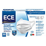 ECE TIBBİ MASKE GÖVDEDEN LASTİKLİ BEYAZ