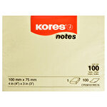 Kores Yapışkanlı Not Kağıdı 100 mm x 75 mm Sarı 100 Yaprak