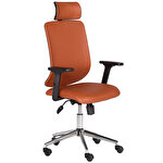 Dovi Premium Ofis Koltuğu & Çalışma Sandalyesi Deri Taba Dovi Premium Ofis Koltuğu & Çalışma Sandalyesi Deri Taba