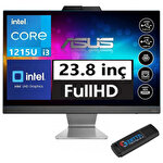 Asus A3402WBAK-I38512B0D i3-1215U 8GB 512GB SSD 23.8" FullHD FreeDos Siyah All in One Bilgisayar