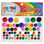 Pon Pon Peluş 10 mm - 20 mm - 30 mm Karışık Renk 