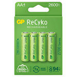 GP Recyko AA 2600 mAH Şarjlı 4'lü Pil