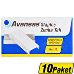 Avansas AY16 Zımba Teli No:10 10'lu Paket Avansas AY16 Zımba Teli No:10 10'lu Paket