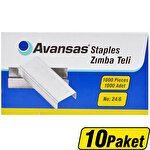 Avansas AY61 Zımba Teli No:24/6 10'lu Paket Avansas AY61 Zımba Teli No:24/6 10'lu Paket