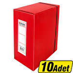Üçgen Arşivleme Kutusu 29 x 40 x 9 cm Kırmızı 10'lu Paket
