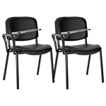 Ofisit Konferans/Seminer Sandalyesi Siyah 2'li Set
