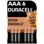 Duracell Alkalin AAA İnce Kalem Pil 6'lı Paket