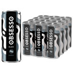 Obsesso Black Şekersiz Soğuk Kahve 250 ml x 12'li