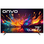Onvo 75OVF9001UQ 75" 190 Ekran Uydu Alıcılı 4K Ultra HD Google Smart QLED TV