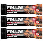 Fellas Badem & Kakaolu Yüksek Protein Bar 45 g x 3'lü