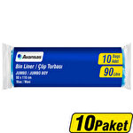 Avansas Çöp Torbası Jumbo Boy 80 cm x 110 cm 10'lu x 10 Paket Çok Al Az Öde