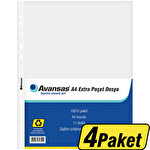 Avansas Extra A4 Poşet Dosya 100'lü Paket