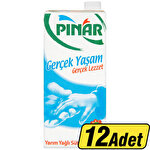 Pınar Yarım Yağlı Süt 1 lt 12 Adet