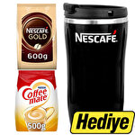 Nescafe Gold Poşet 600 gr + Nestle Coffee Mate 500g Eko Paket Kahve Beyazlatıcı + Nescafe Thermo mug  400 Ml Tekli Hediye