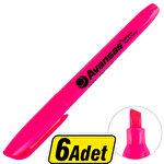 Avansas Style Fosforlu Kalem Pembe Renk 6 Adet