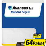 Avansas Soft Standart Peçete 100 Yaprak 64 Paket Çok Al Az Öde