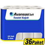 Avansas Soft Tuvalet Kağıdı 24'lü 36 Paket Çok Al Az Öde