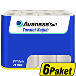 Avansas Soft Tuvalet Kağıdı 24'lü 6 Paket Çok Al Az Öde