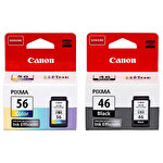 Canon PG-46 Siyah + CL-56 Renkli Orijinal Kartuş Seti