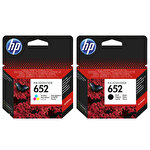 HP 652 Siyah + 652 Renkli Orijinal Kartuş Seti