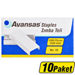 Avansas AY16 Zımba Teli  No:10 10'lu Paket