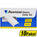 Avansas AY61 Zımba Teli No:24/6 1000'li Kutu x 10 Adet