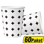 Euro Vending Karton Bardak Yıldız Desenli 7 Oz 50'li x 60 Paket