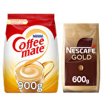 Nescafé Gold Çözünebilir Kahve 600 g + Nestle Coffee Mate 900 g Kahve Beyazlatıcı Eko Paket