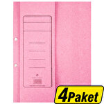 Alemdar Karton Dosya Yarım Kapak Pembe 50'li x 4 Paket Çok Al Az Öde