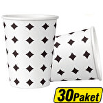 Euro Vending Karton Bardak Yıldız Desenli 7 Oz 50'li x 30 Paket Çok Al Az Öde