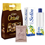 K.Mehmet Efendi Türk Kahvesi Poşet 100 g + Şölen Octavia Fındıklı Çikolata 400 g + Selin Limon Kolonyası Pet Şişe 400 ml
