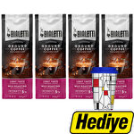Bialetti Delicato Öğütülmüş Filtre Kahve 250 g x 4 Paket + Porselen Take Away Mug Kapaklı Hediye