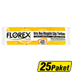Florex Çöp Torbası Orta Boy 55 cm x 60 cm Sarı Limon Kokulu Büzgülü  10'lu x 25 Paket Çok Al Az Öde
