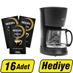 Nescafe Forte Filtre Kahve 250 g x 16 Paket Alımında Sinbo Scm-2938 Filtre Kahve Makinesi Hediye